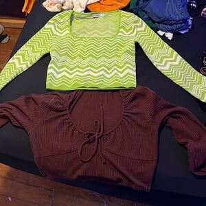 Womens Large and Medium long sleeve shirts